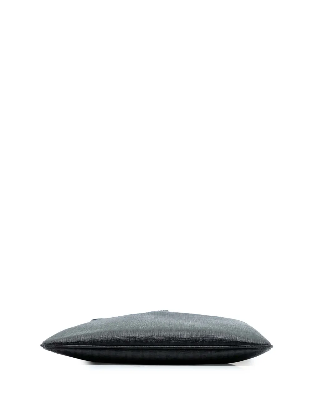 Fendi Pre-owned 2000-2010 Zucchino Coated Canvas Charm Zip Crossbody Bag in Black, view 4