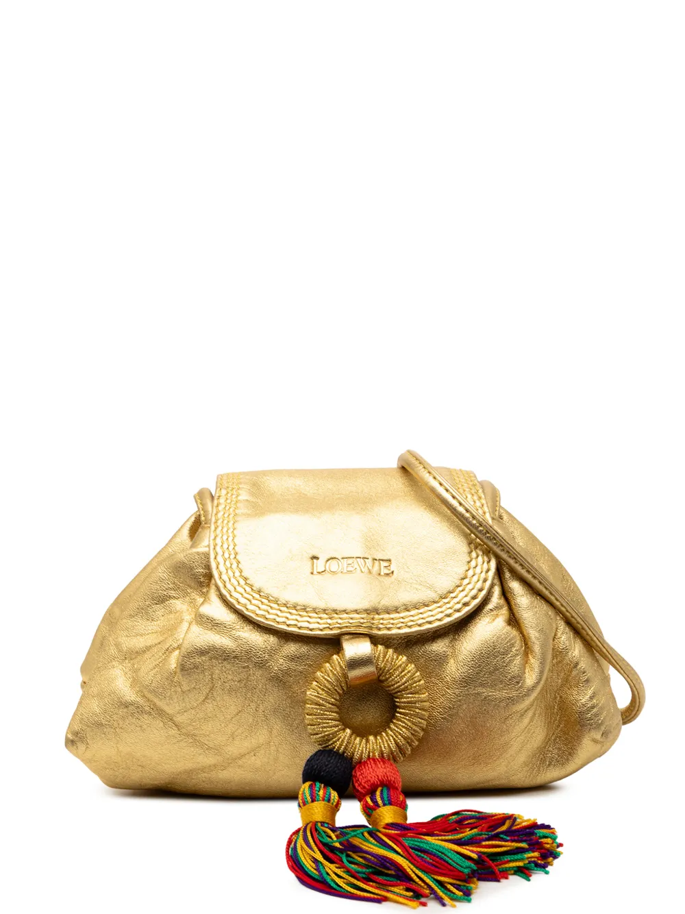Loewe Pre-Owned 2010-2025 Mini Nappa Tassel crossbody bag - Oro