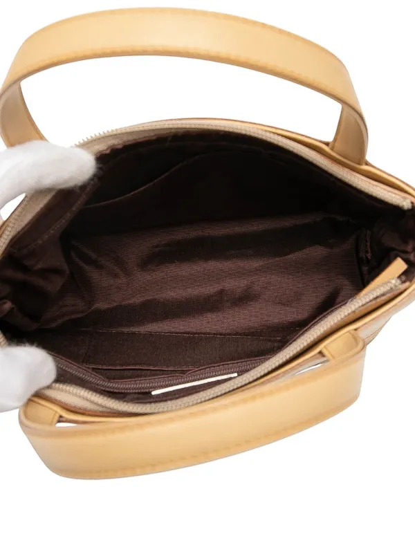 795298/Burberry Pre-Owned レザーステッチ ハンドバッグ 極 美品 袋 