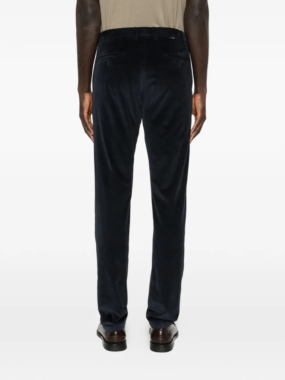 Canali Ribfluwelen broek Blauw
