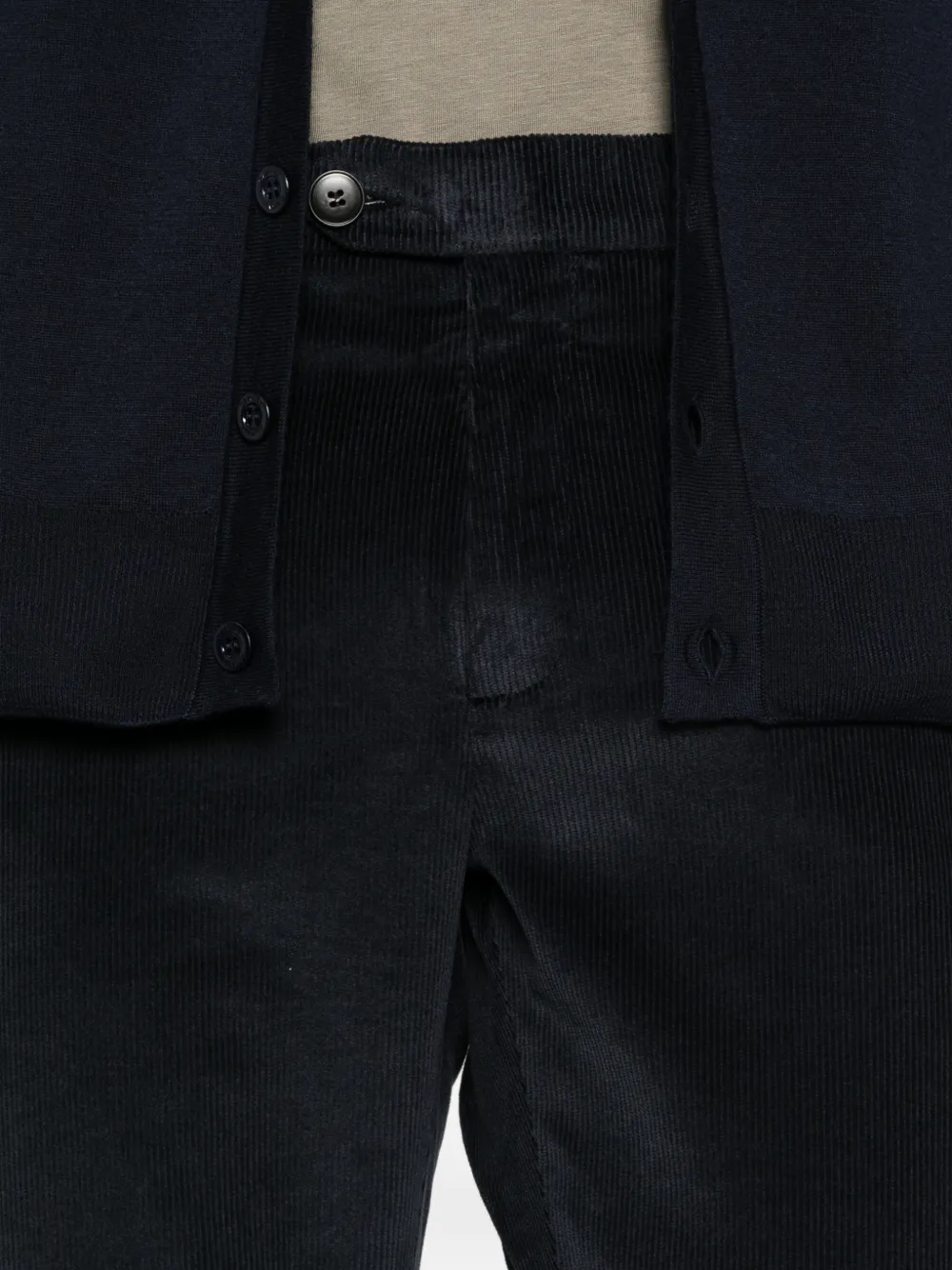Canali Ribfluwelen broek Blauw