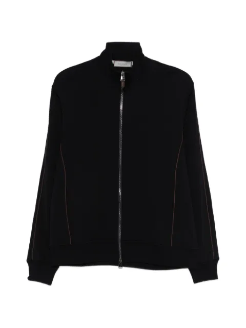 Canali zip trim sweater