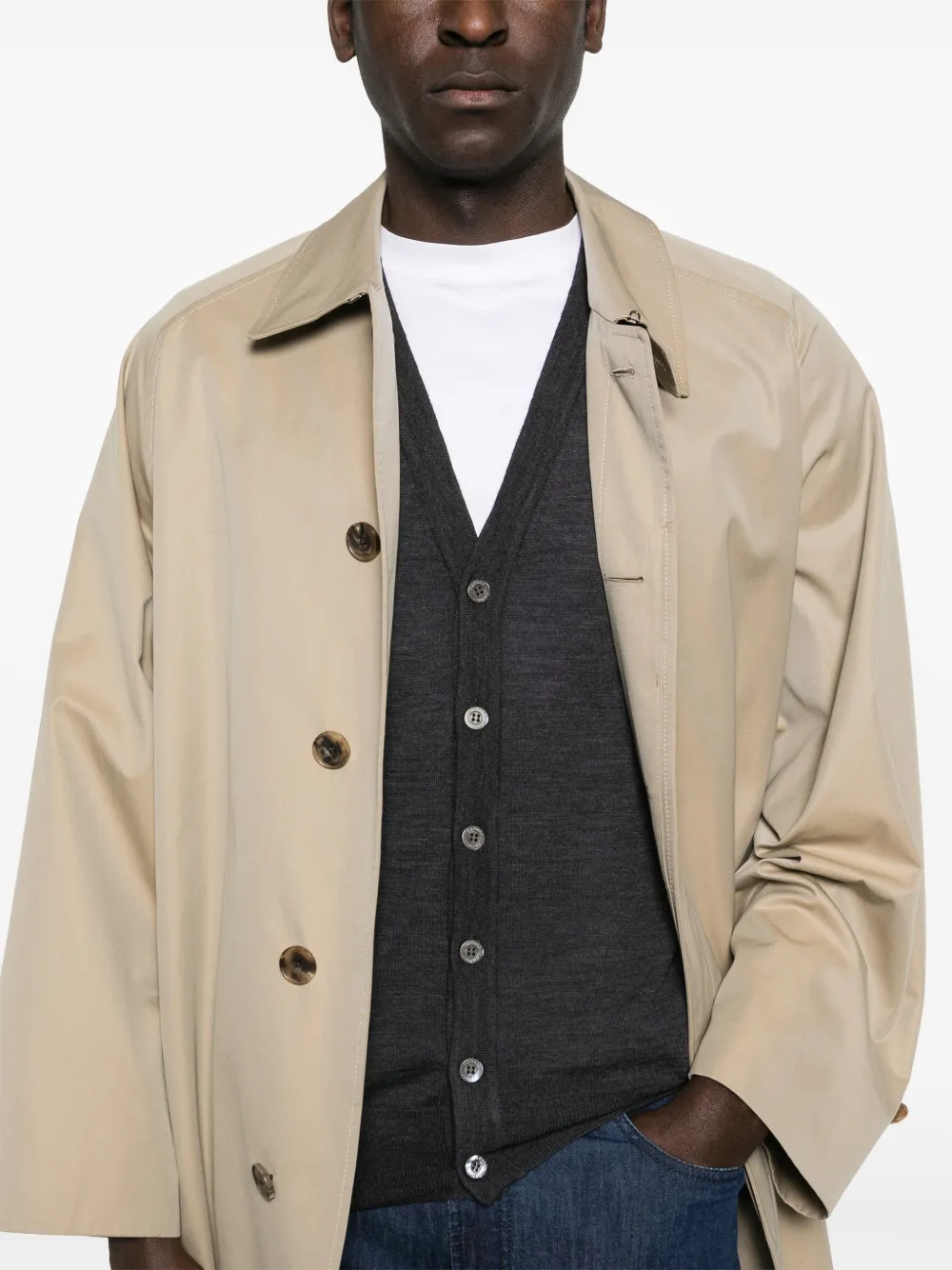 Canali Vest met V-hals Grijs