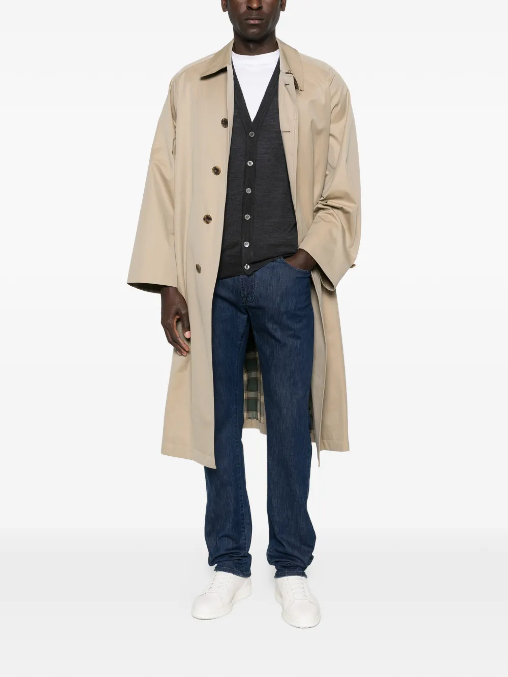 Canali belt-loop pocket trousers - Blauw