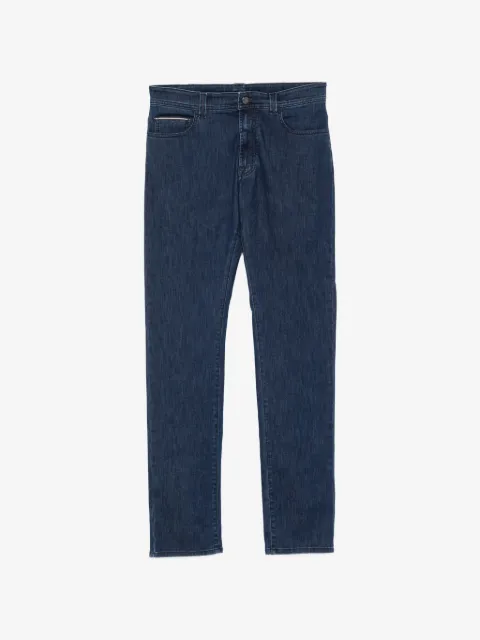 Canali belt-loop pocket trousers