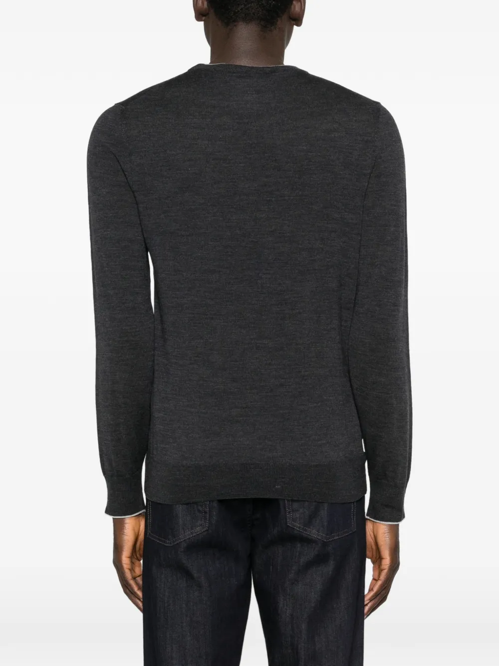 Canali T-shirt met ronde hals Grijs