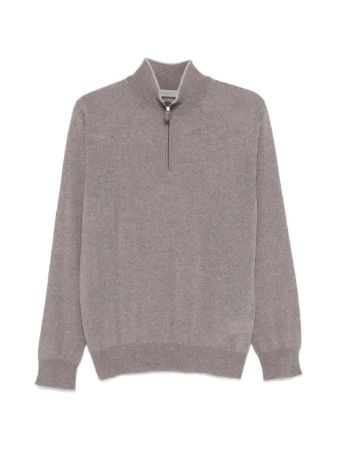 Canali zip high-neck knitwear