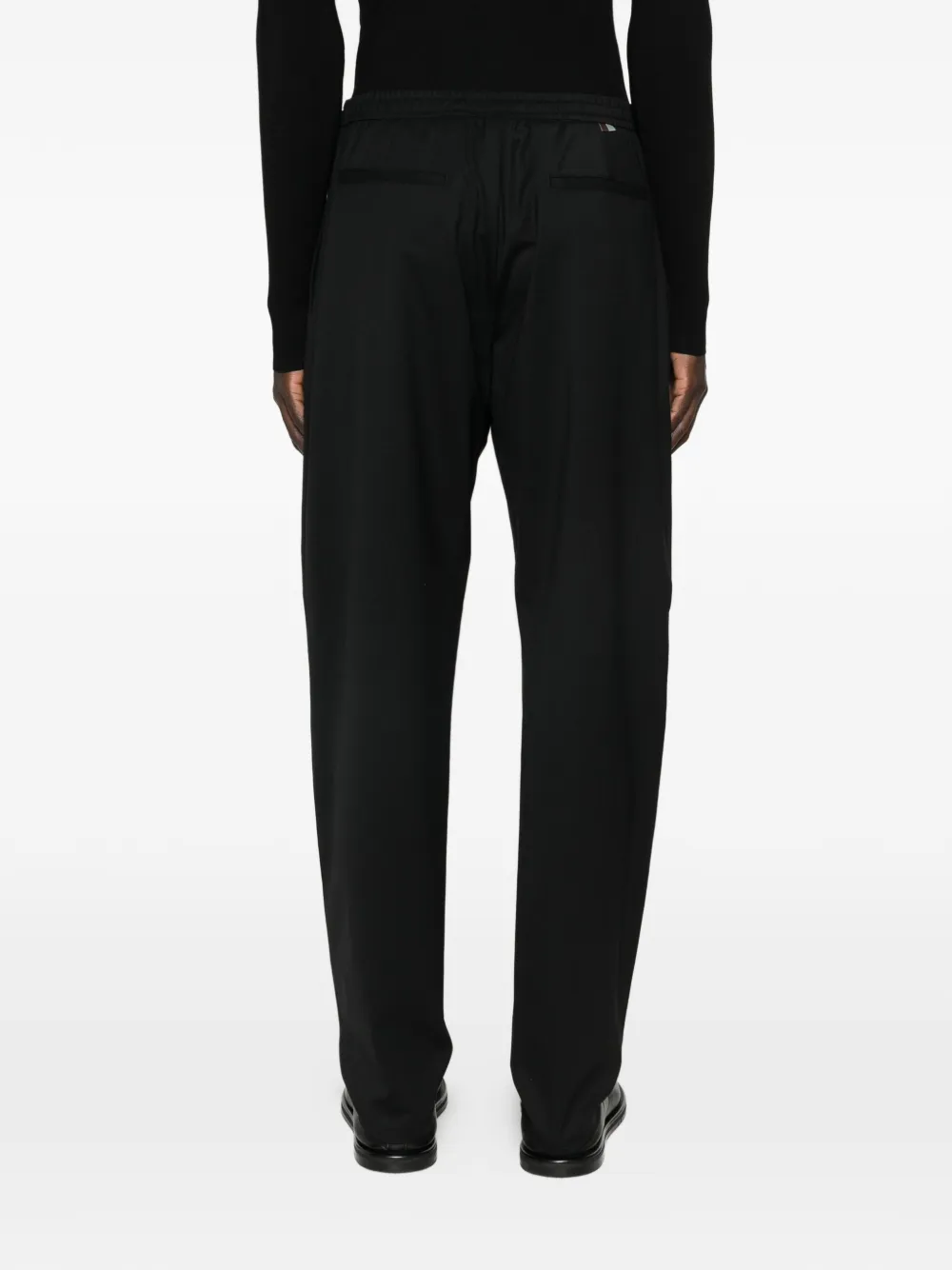 Canali Broek met trekkoord Zwart