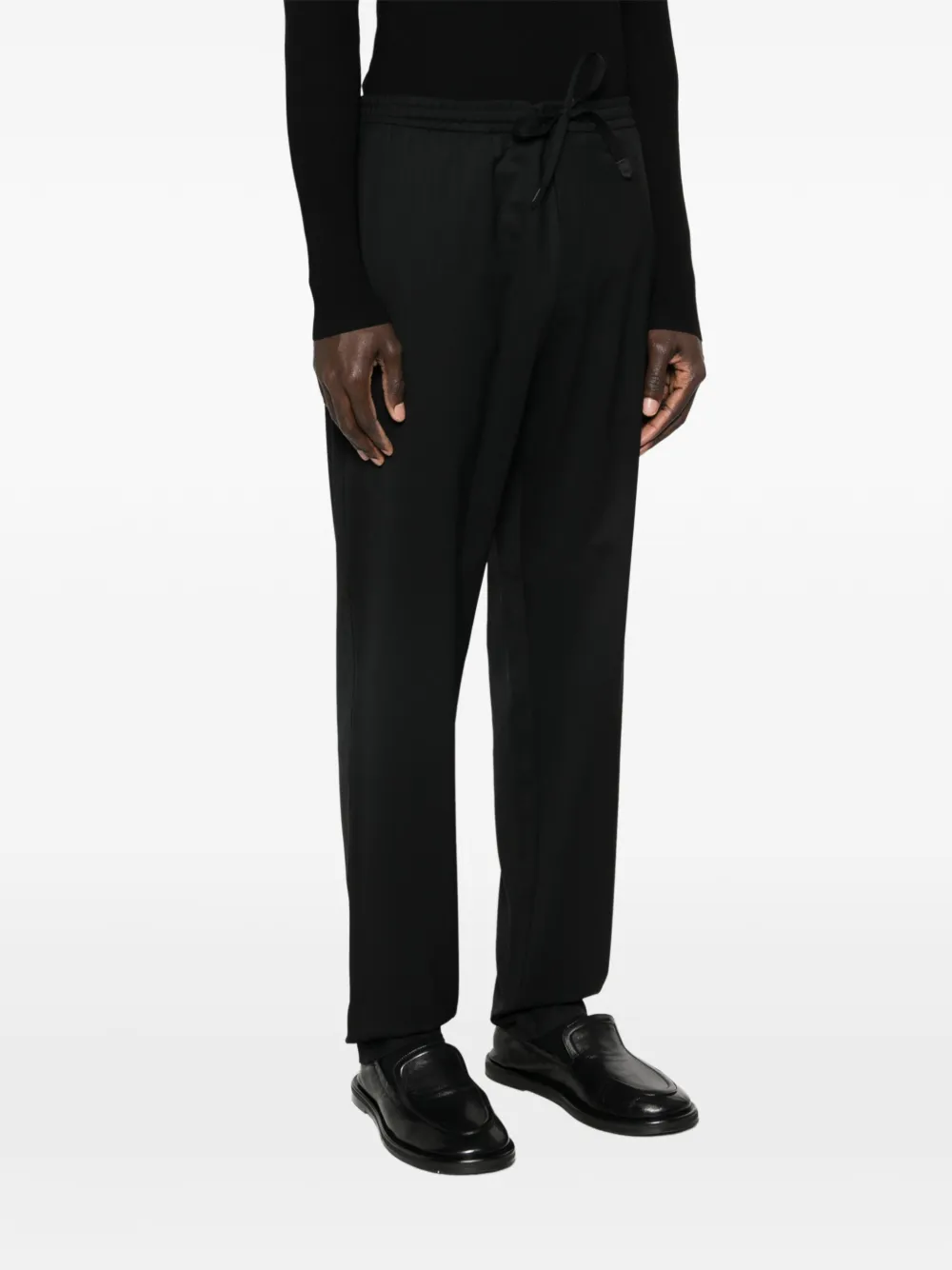  Canali Drawstring Trousers - Black 