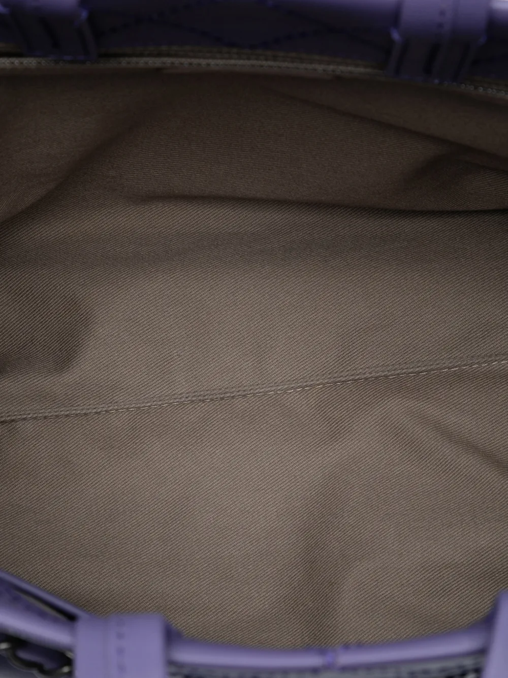 2014-2015 Medium Cc Quilted Calfskin Pocket Tote Satchel