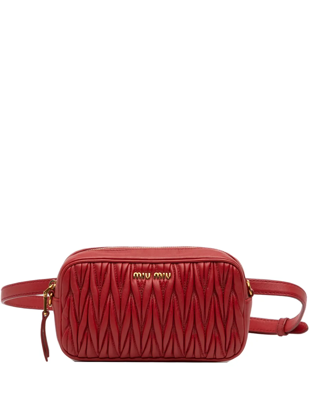 Miu Miu Pre-Owned 2010-2025 Matelasse Leather belt bag | Red | Image 1