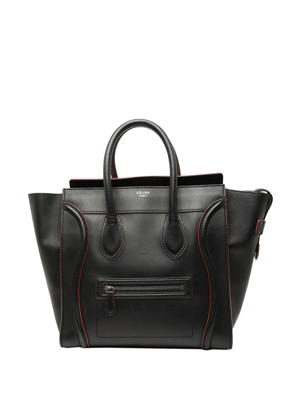 Celine Pre-Owned 2012 Mini Bicolor Smooth Calfskin Luggage tote bag - Nero