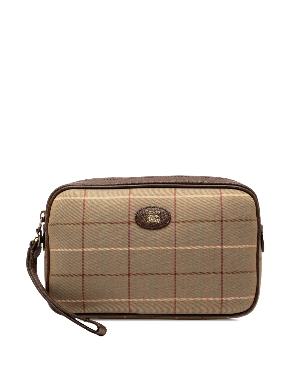 Burberry Pre-Owned 20th Century Vintage Check Canvas clutch bag - Marrone