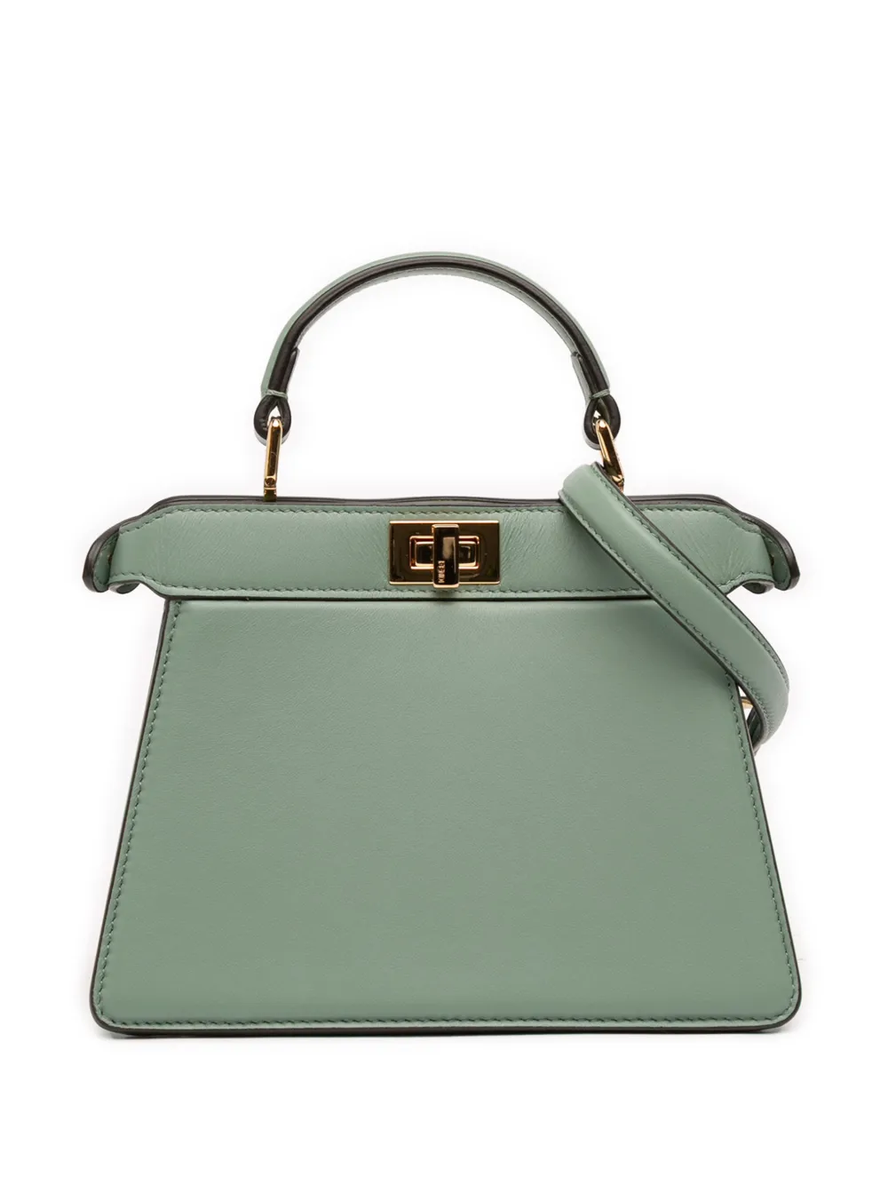 Fendi Pre-Owned 2010-2025 Petite Leather Peekaboo ISeeU satchel - Verde