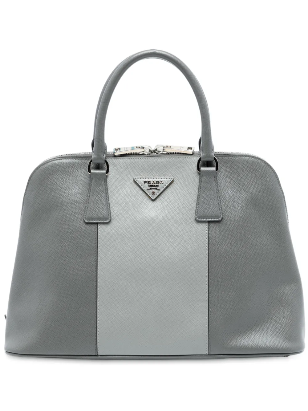 Prada Pre-Owned 2010-2025 Medium Bicolor Saffiano Lux Promenade satchel - Grau