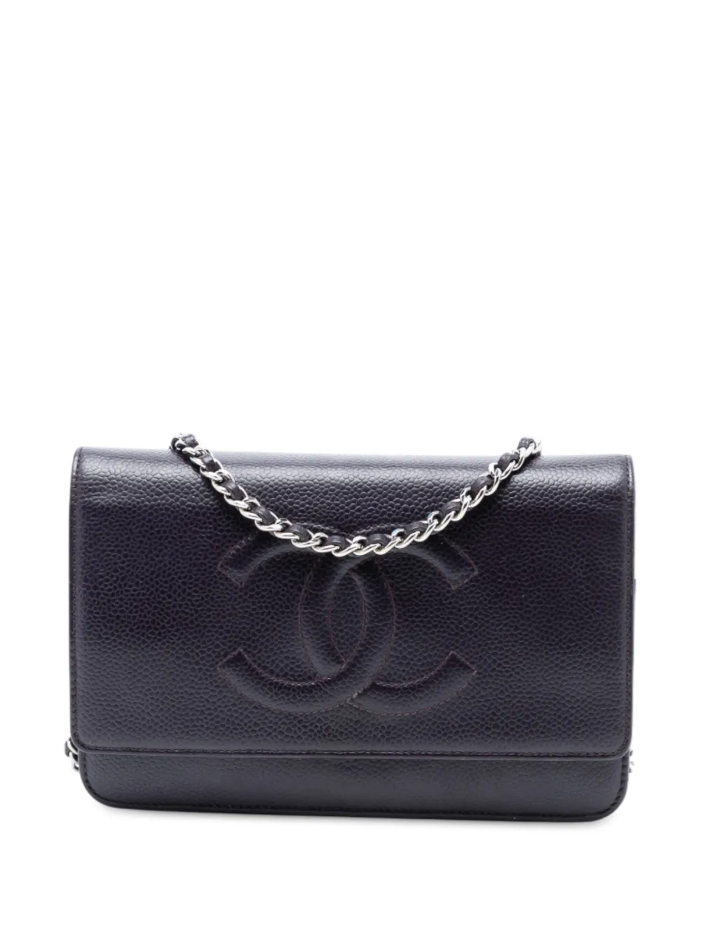 CHANEL Pre-Owned 2012-2013 CC Caviar Wallet On Chain crossbody bag - Viola