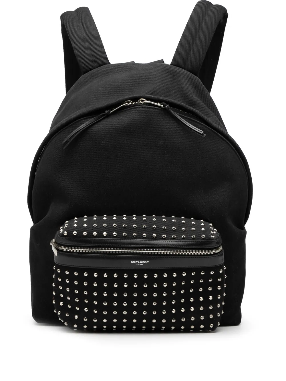 Saint Laurent Pre-Owned 2016 Studded Canvas City backpack | Black | Image 1
