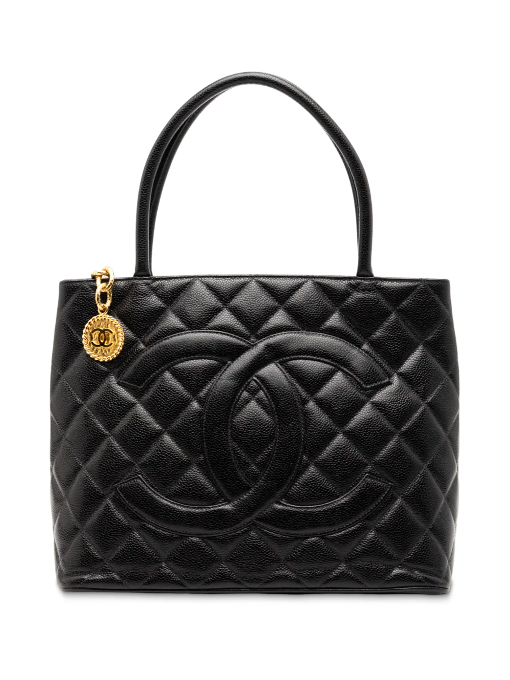 CHANEL Pre-Owned 1997-1999 Caviar Medallion tote bag - Nero
