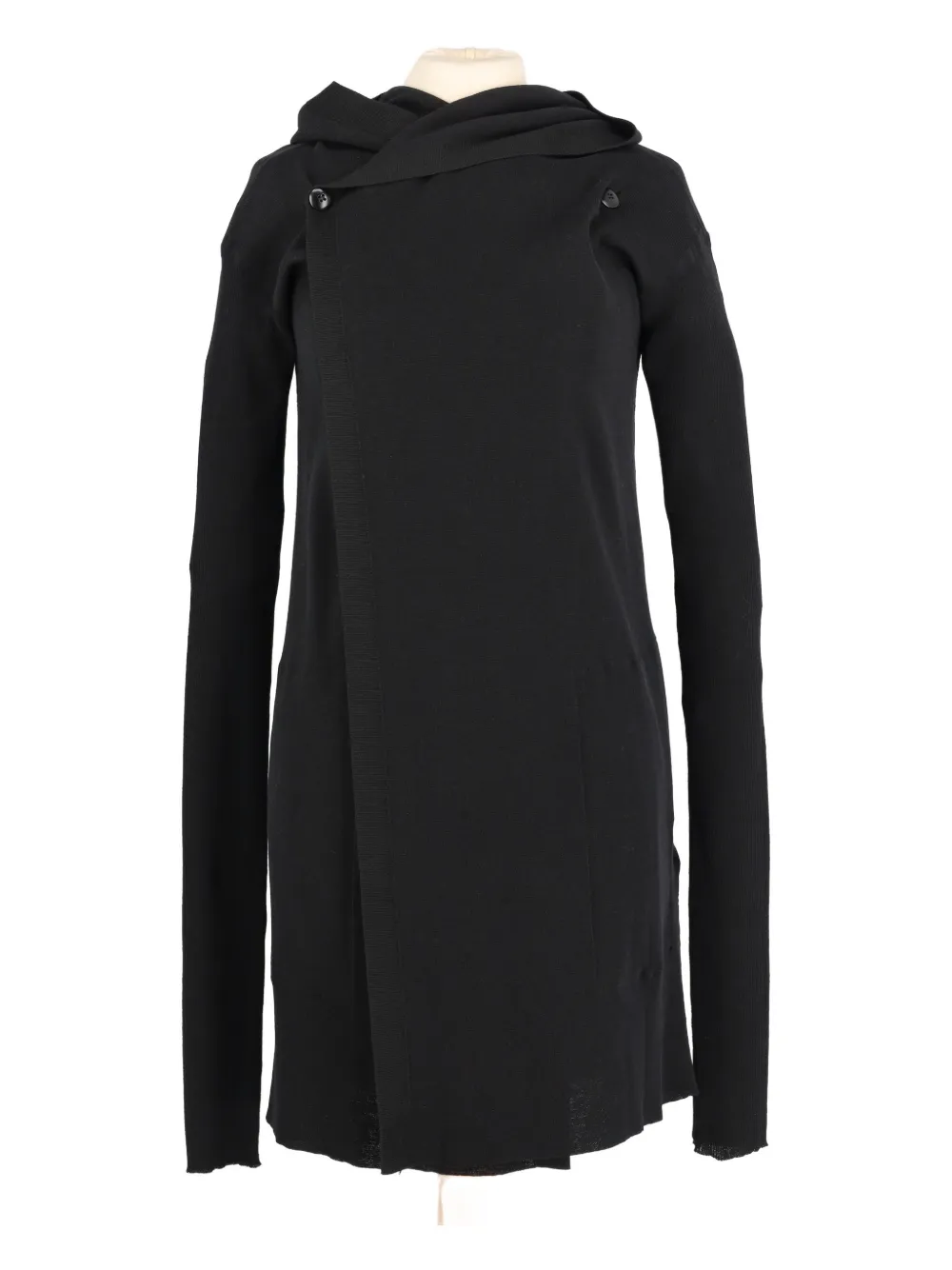 Rick Owens Vintage Faun biker hooded cardigan - Nero