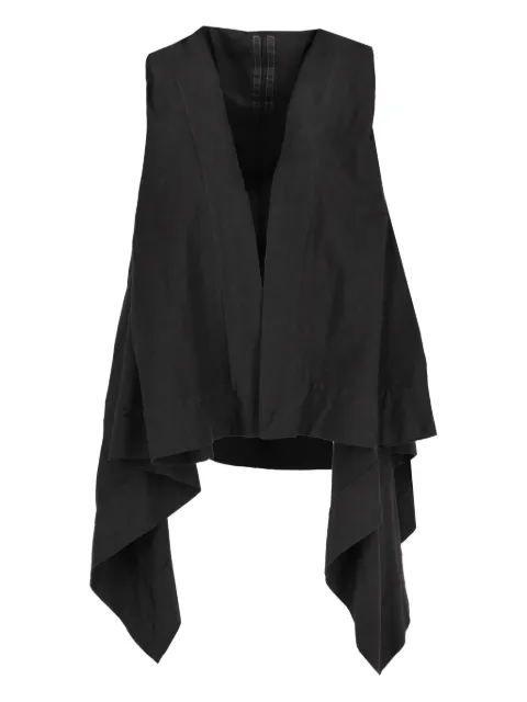 Rick Owens Vintage sleeveless asymmetric cardigan