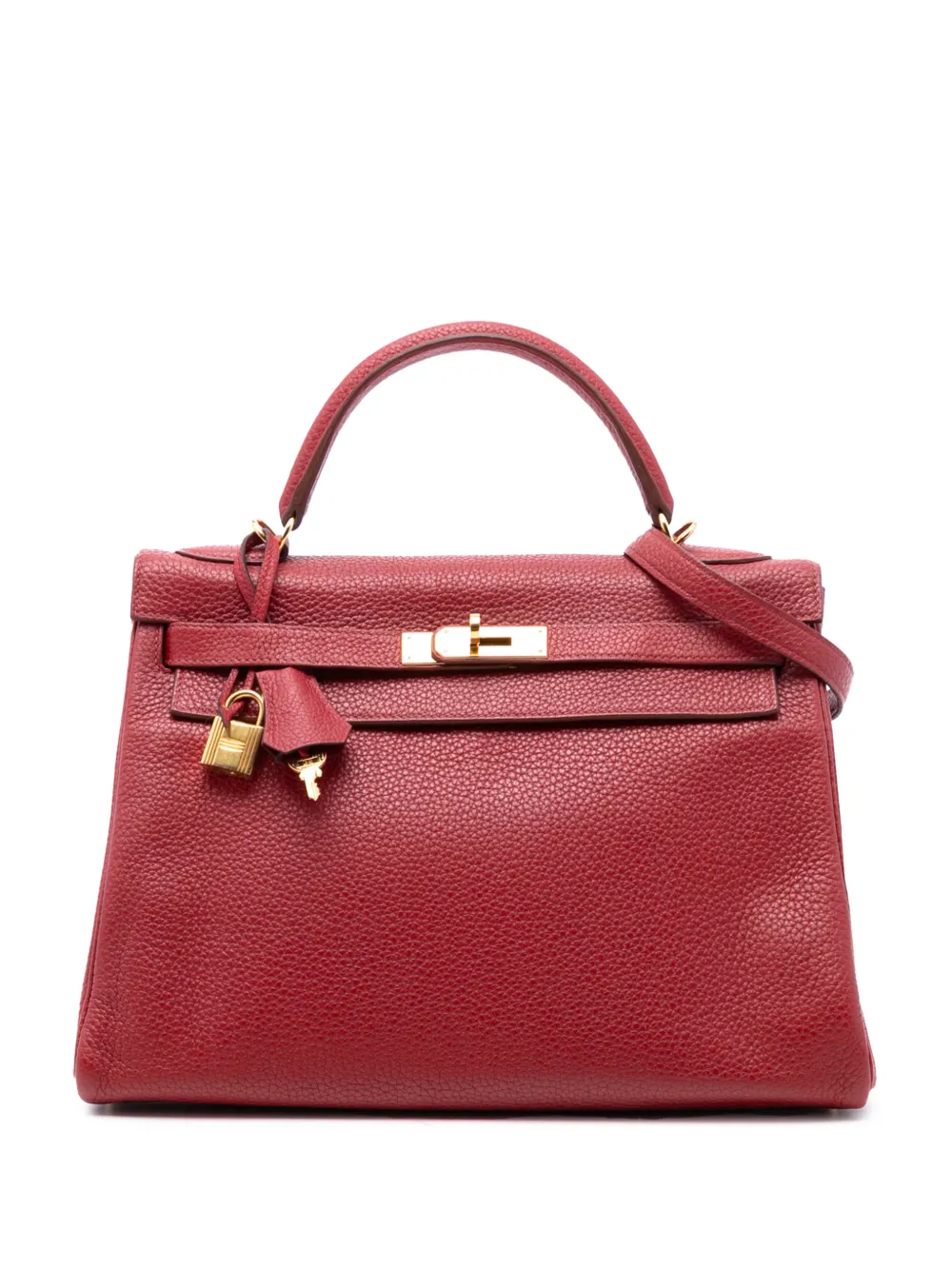 Hermès Pre-Owned 2014 Togo Kelly II Retourne 32 satchel - Red