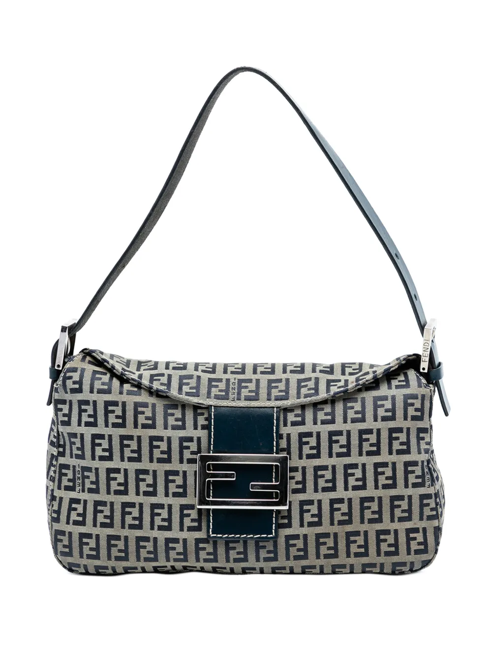 Fendi Pre-Owned 20th Century Zucchino Canvas Double Flap shoulder bag - Grigio