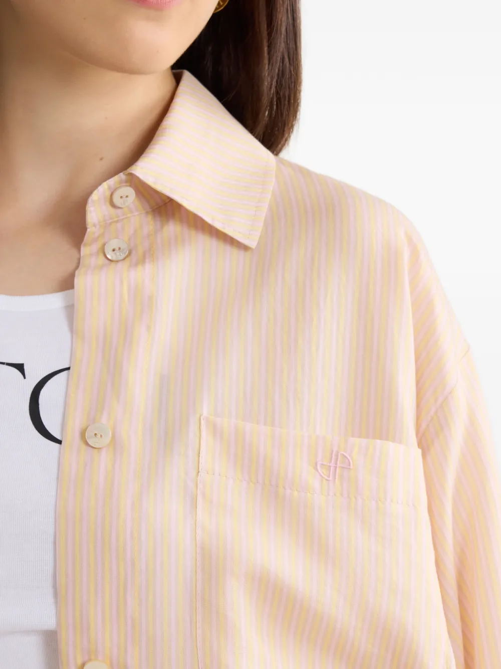Patou Gestreept blouse Beige