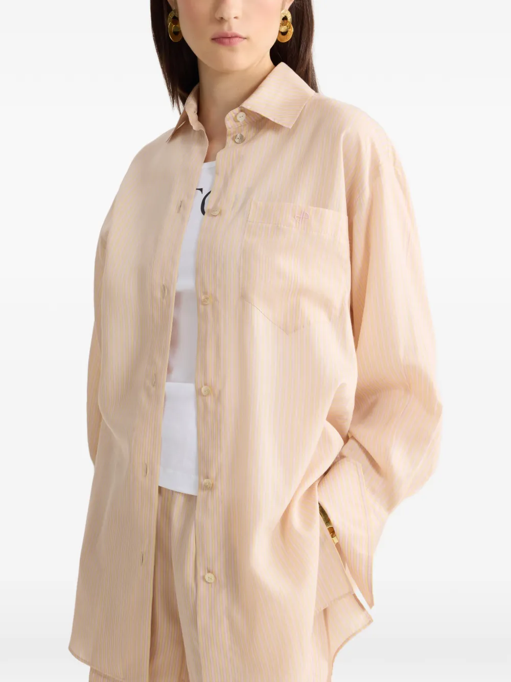 Patou Gestreept blouse Beige