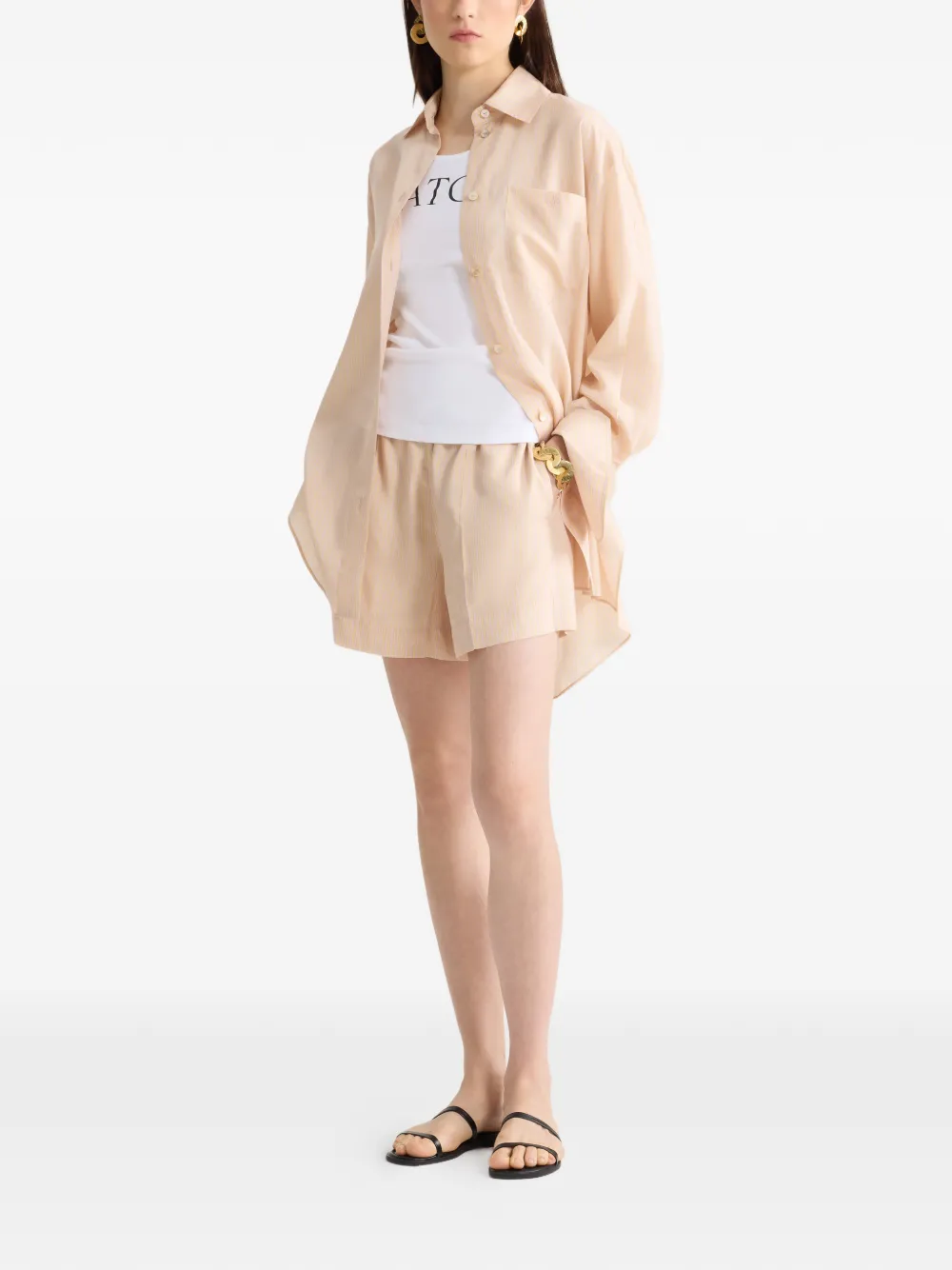  Patou Striped-pattern Shirt - Neutrals 