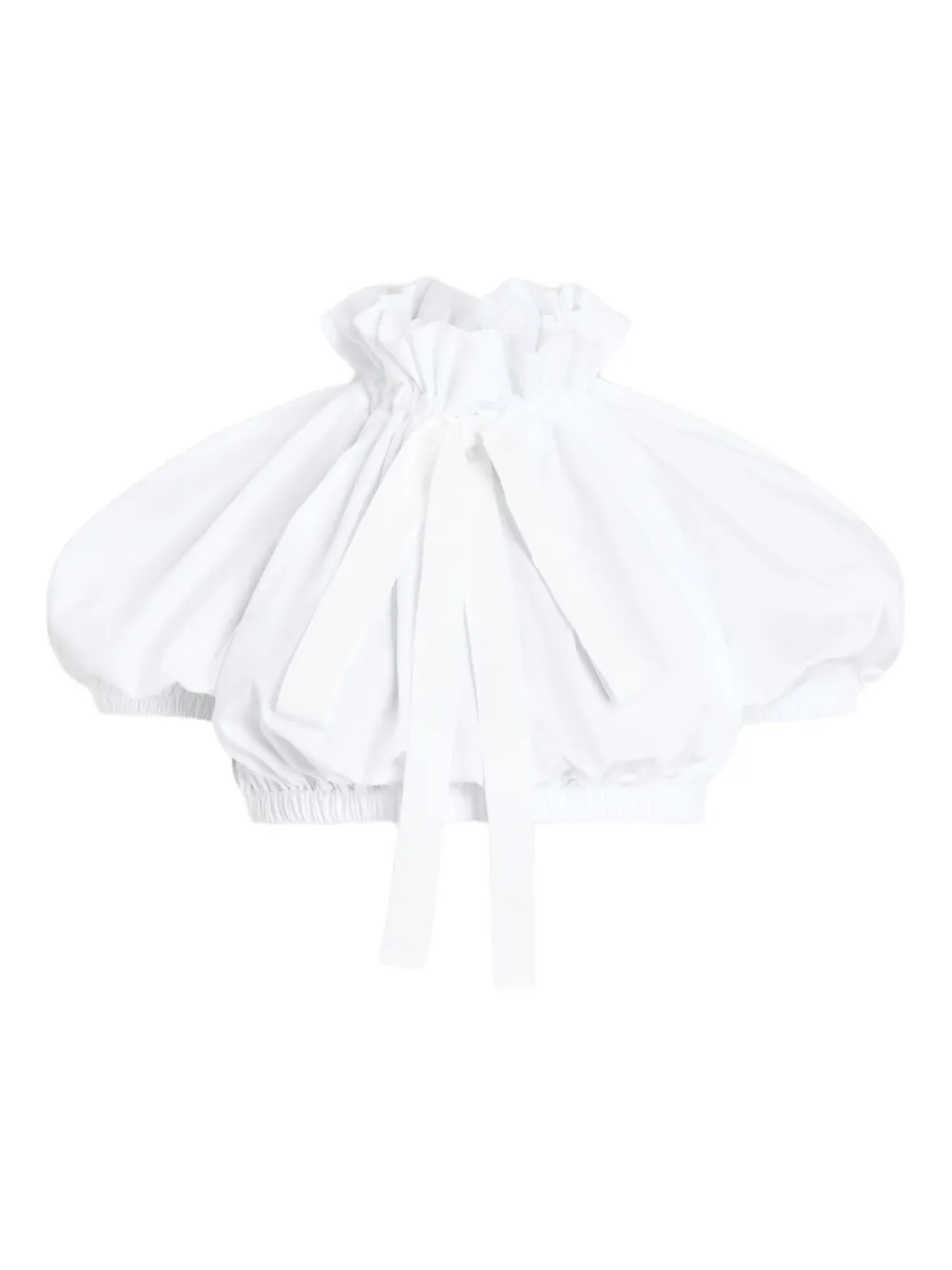 Patou ruffled volume top - Bianco