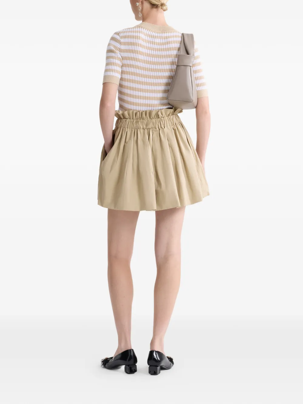  Patou Ribbon Bloomer Mini A-line Skirt - Neutrals 
