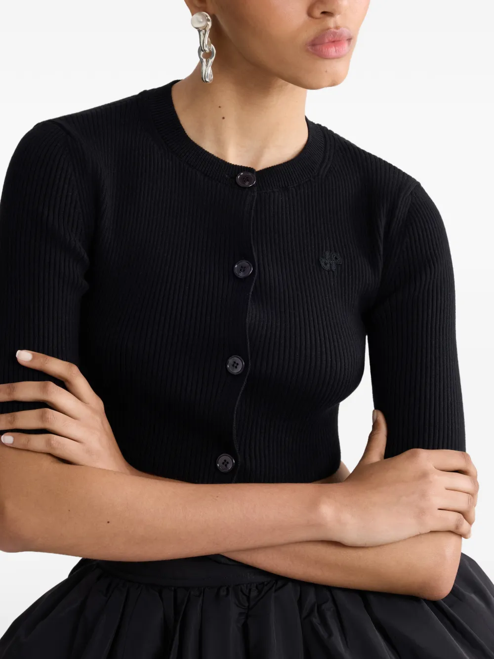 Patou Cropped vest Zwart