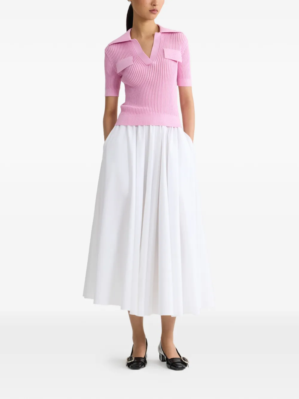 Patou Top met geborduurd logo Roze