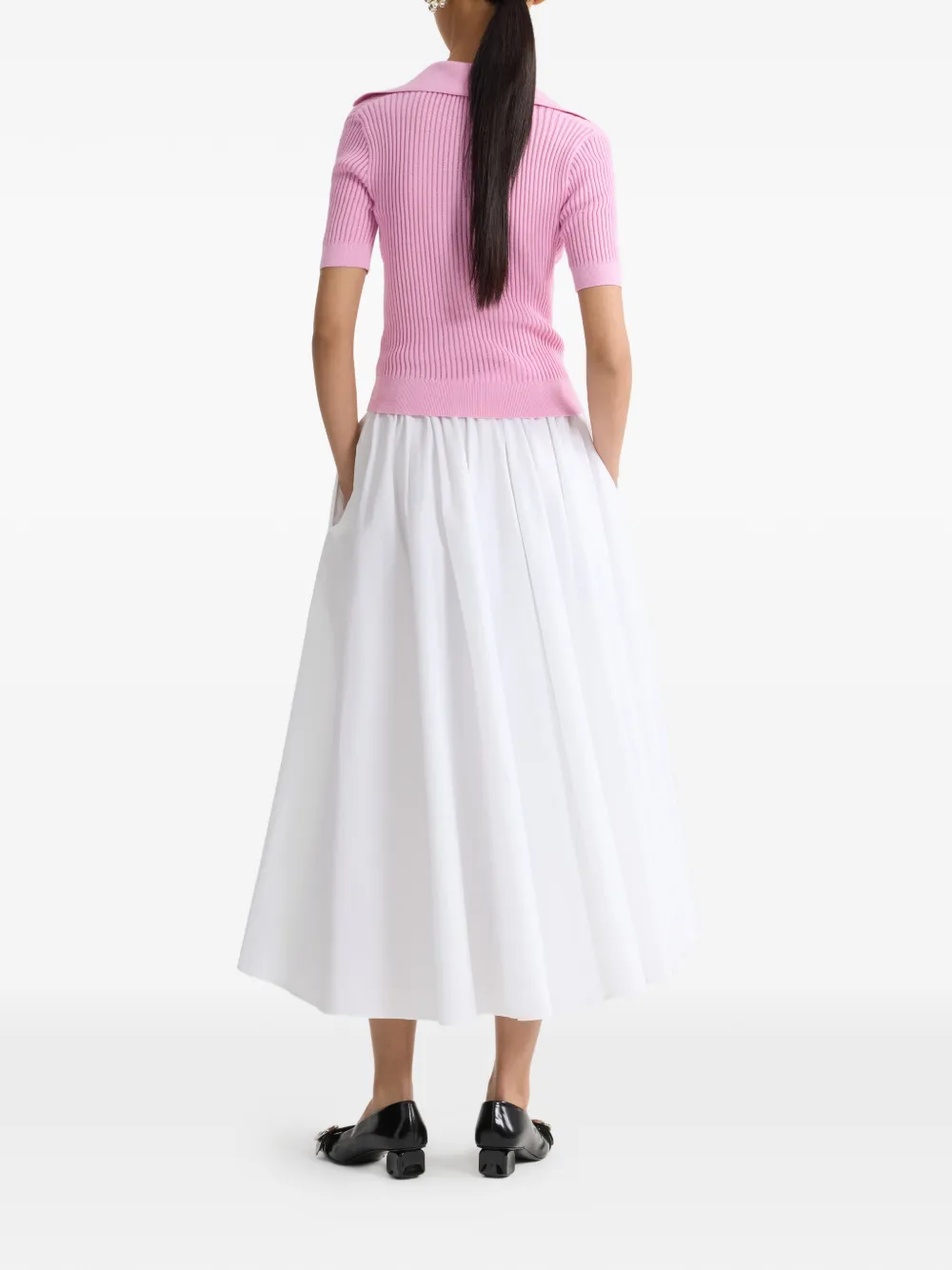 Patou Top met geborduurd logo Roze