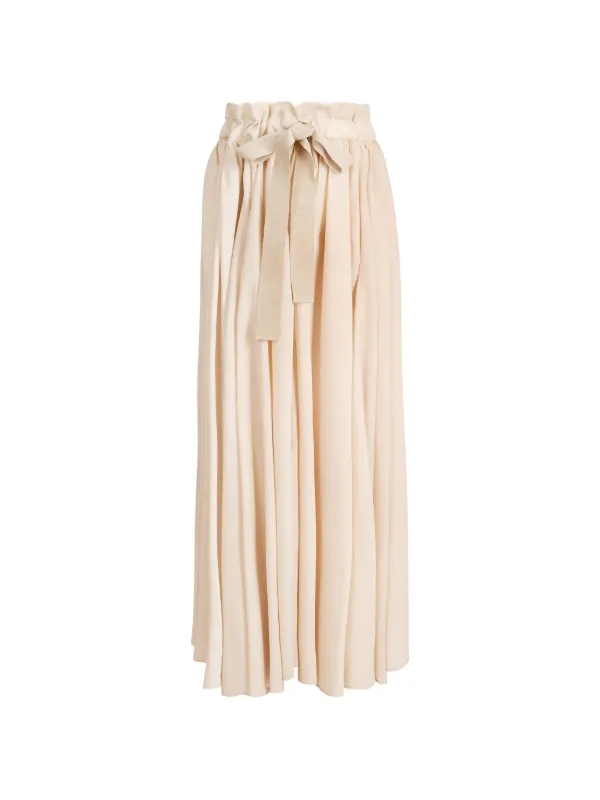 Patou Ribbon Maxi Skirt in Neutrals