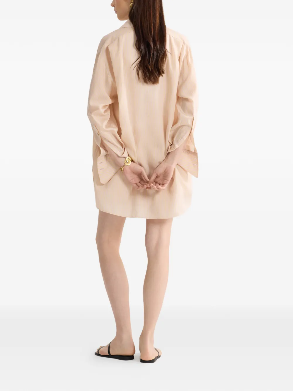 Patou Gestreepte shorts Beige