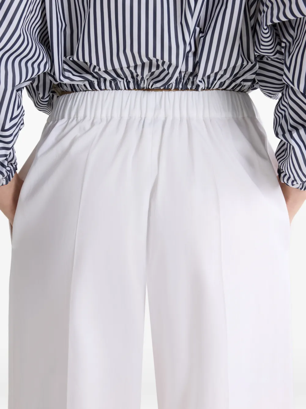 Patou Broek met elastische taille Wit