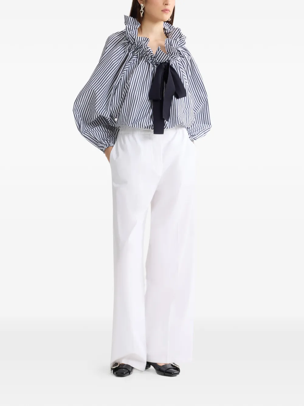 Patou Broek met elastische taille Wit