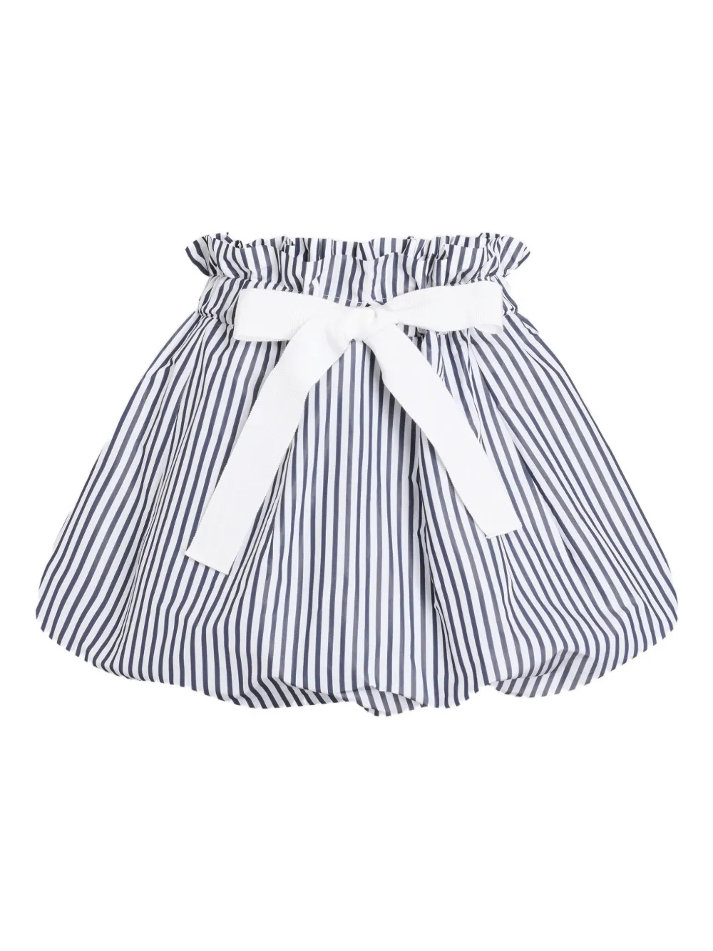 Patou Minigonna svasata a righe con fiocco - Blu