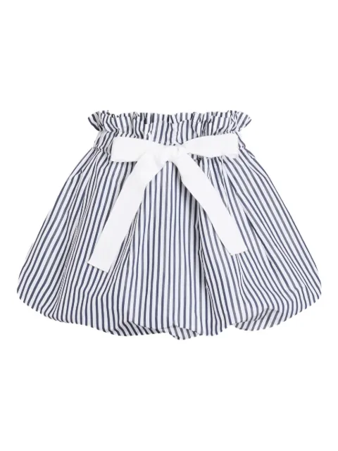 Patou striped bow mini A-line skirt