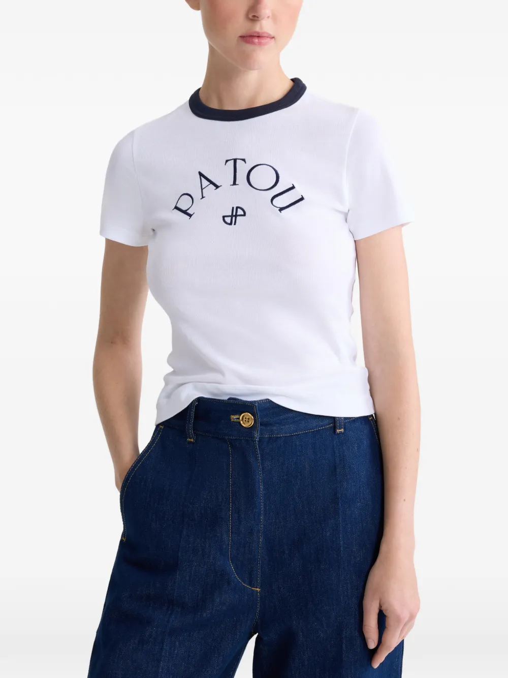 Patou T-shirt met logo Wit