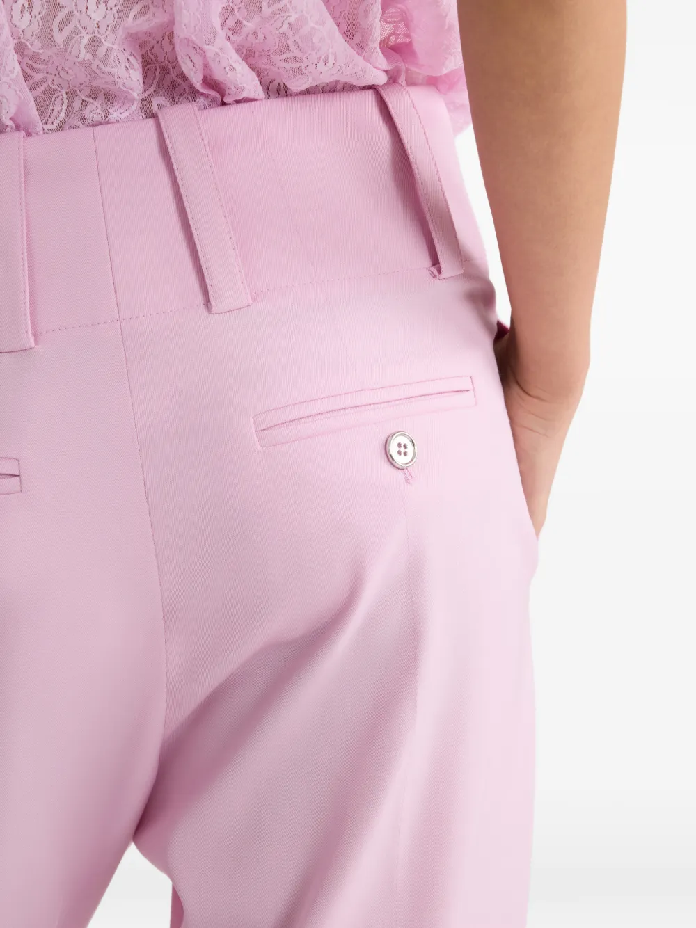 Patou Straight broek met lange tailleband Roze