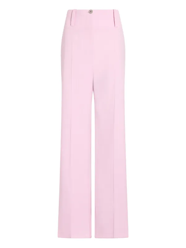 Patou Tall-waistband Straight Trousers in Pink
