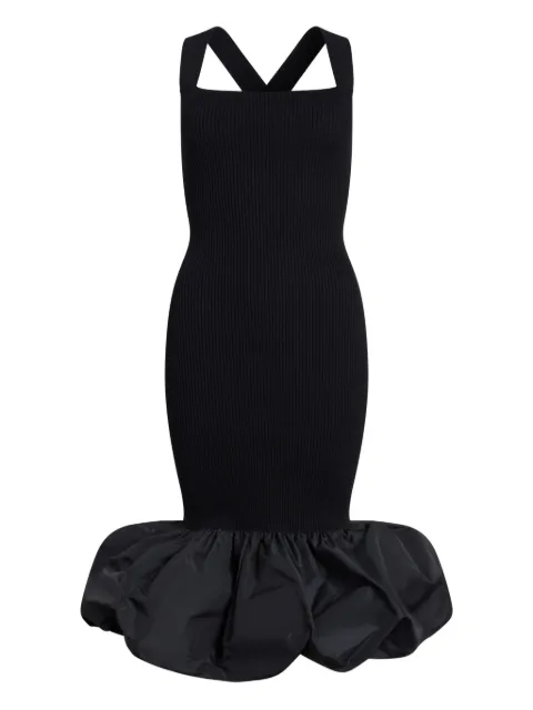 Patou ruffled-hem midi dress