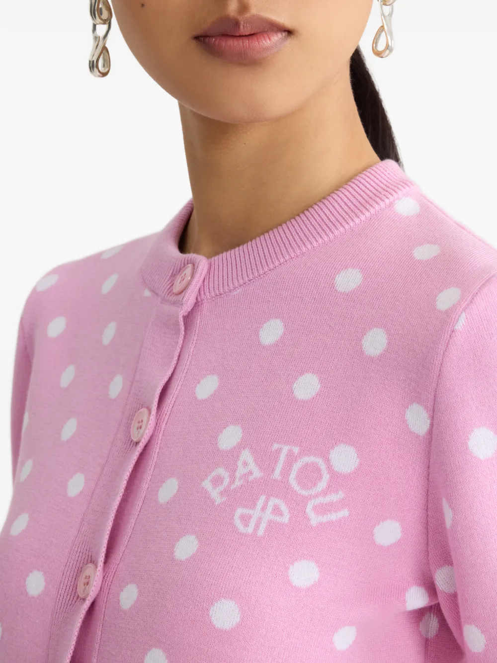 Patou ポルカドット カーディガン | ピンク | FARFETCH JP