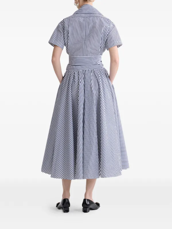 PATOU エラスティックウエスト ストライプ柄Aラインスカート Patou エラスティックウエスト Aラインスカート | ブルー | FARFETCH JP