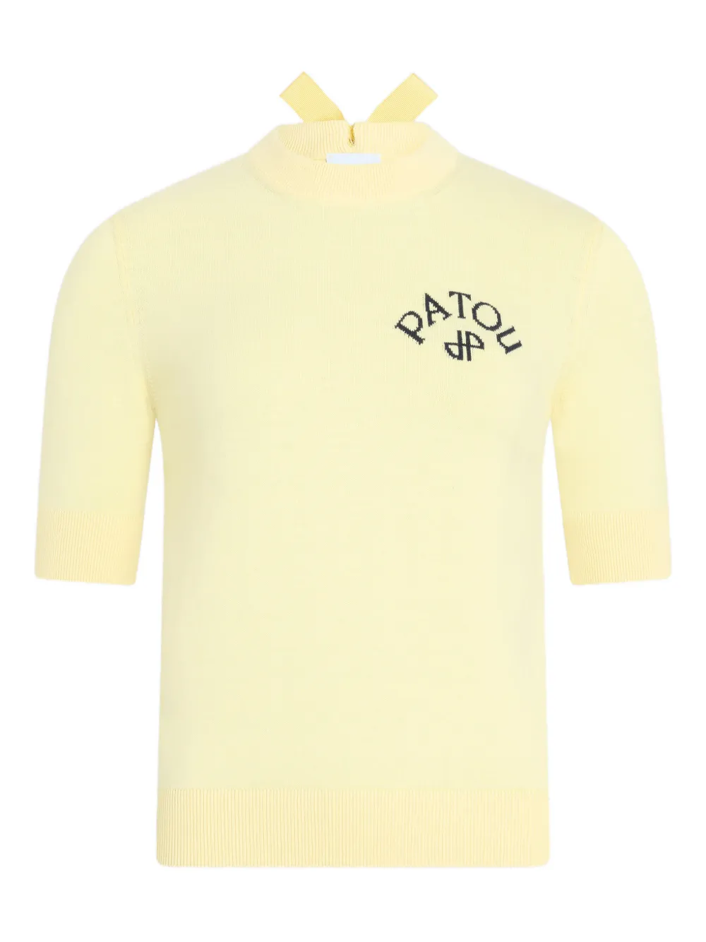Patou Maglione a maniche corte con fiocco - Giallo