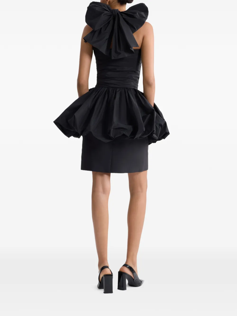Patou Mini-jurk met halternek en strik Zwart