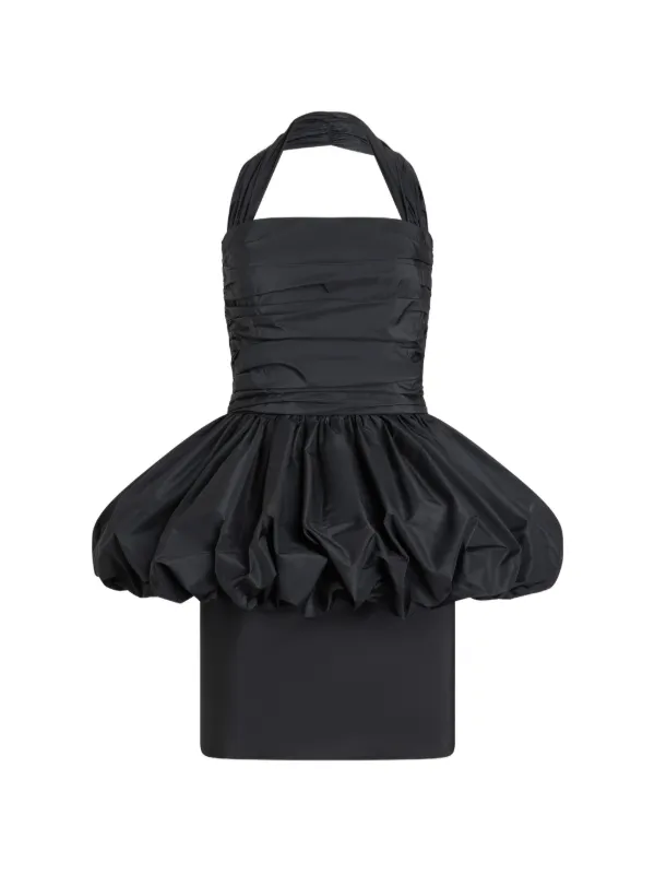 Patou Halterneck Mini Dress in Black