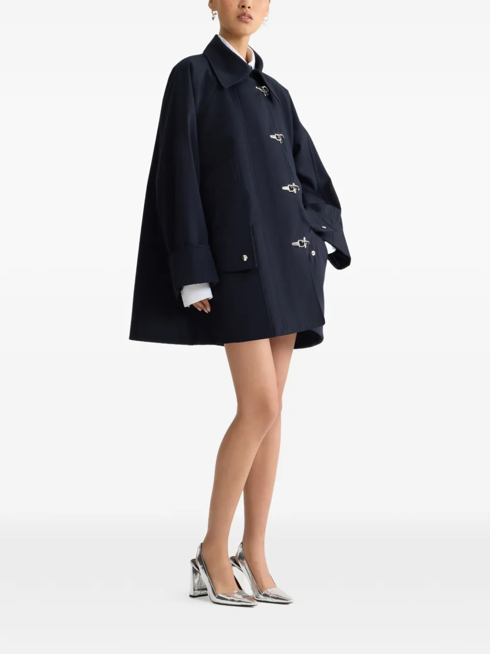  Patou Oversized Toggle Parka - Blue 